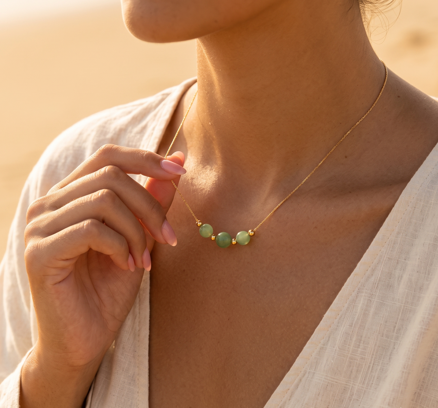 Tri Form Necklace Gold